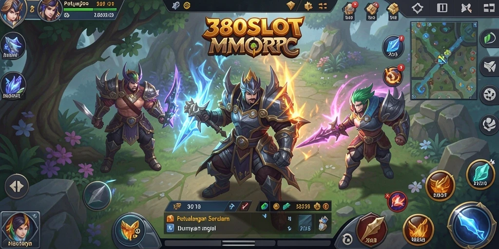 Tangkapan layar utama 380SLOT menampilkan aksi seru dalam dunia MMORPG.