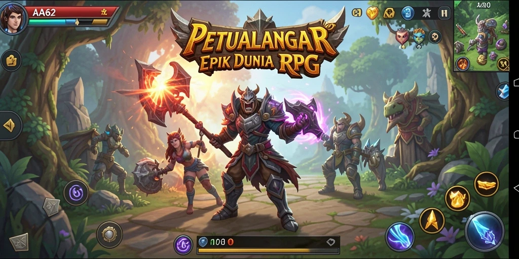 Tampilan gameplay <strong>AA62</strong> yang menakjubkan dalam dunia RPG.