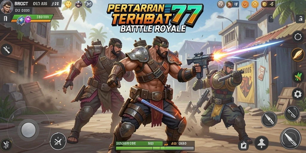 Tampilan gameplay epik dari BROBET77 dalam pertempuran Battle Royale.