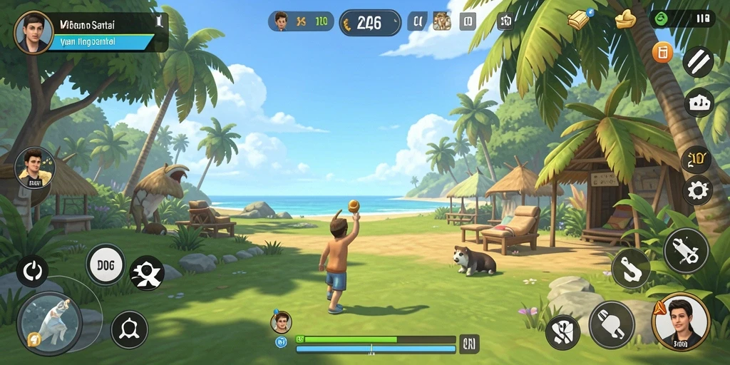 Tampilan gameplay D06 yang mengasyikkan dan penuh warna.