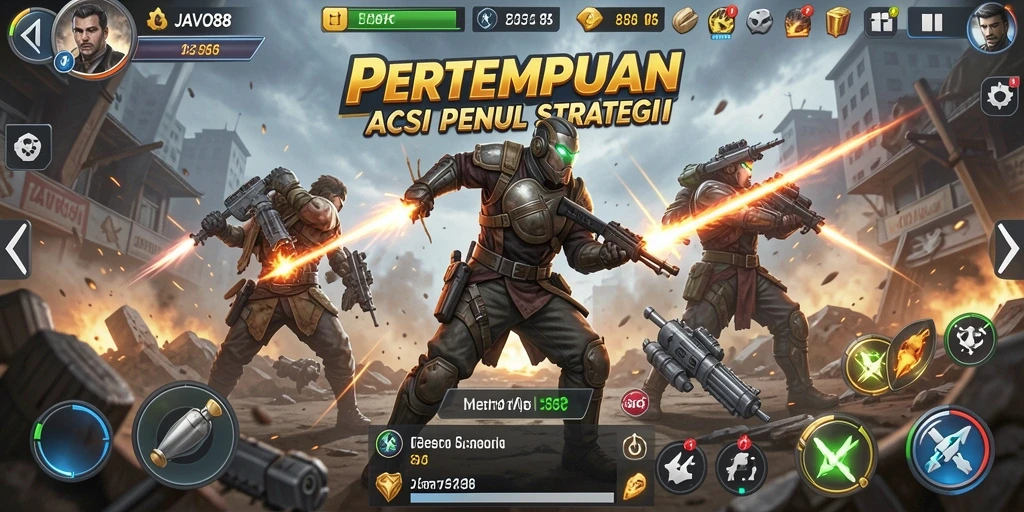 Screenshot gameplay JAVO88 menampilkan aksi pertarungan mendebarkan.