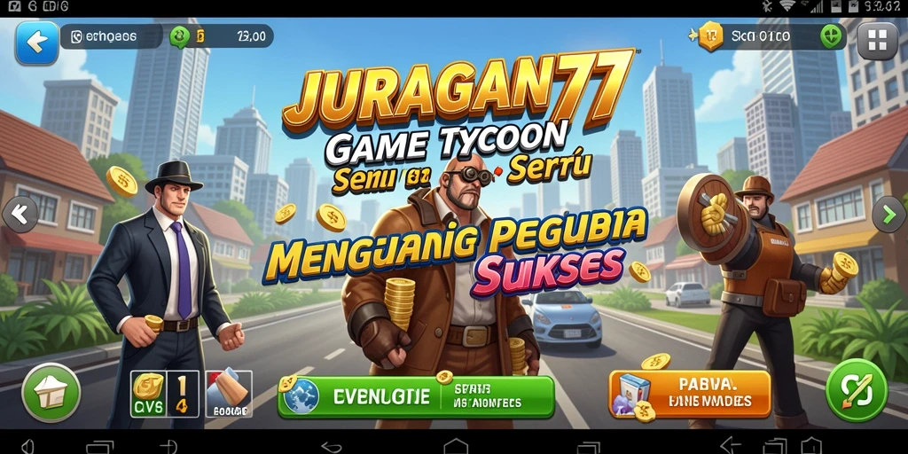 Tampilan gameplay <strong>JURAGAN77</strong> yang menarik dan interaktif dalam membangun bisnis.