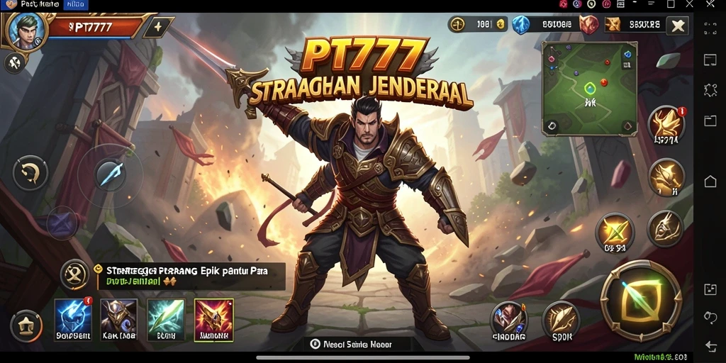 Tampilan gameplay PT777 menampilkan strategi pertempuran yang mendebarkan.