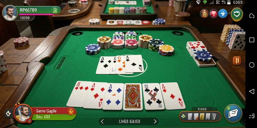 Screenshot gameplay Gaple RP6789 yang seru dan menarik.