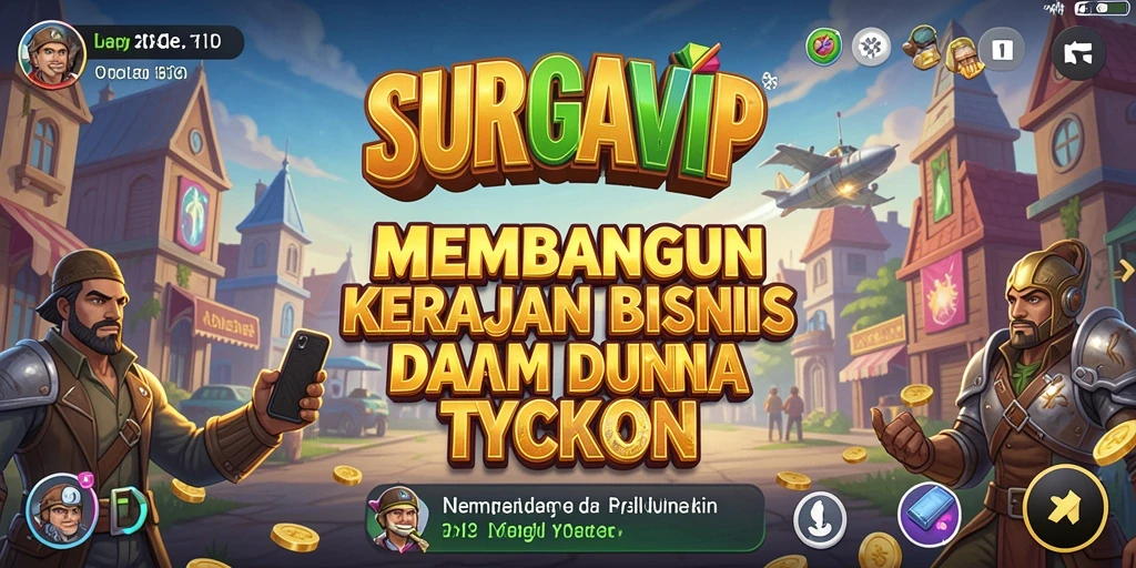 Tangkapan layar SURGAVIP menunjukkan antarmuka permainan Tycoon yang menarik.
